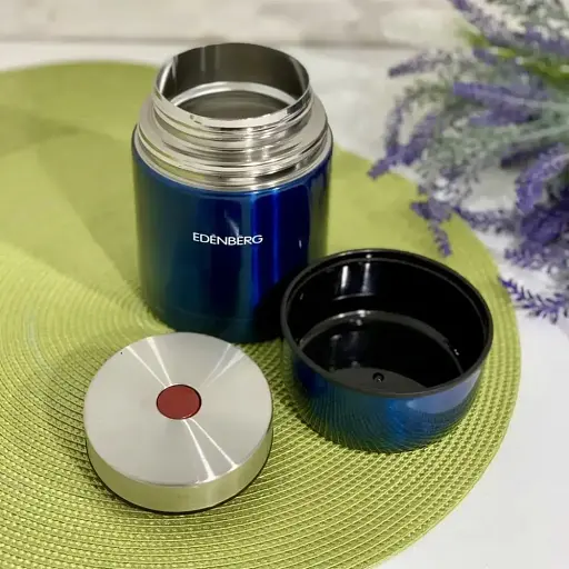 Термос харчовий Edenberg EB 3510 із нержавіючої сталі 1 л синій - фото 4