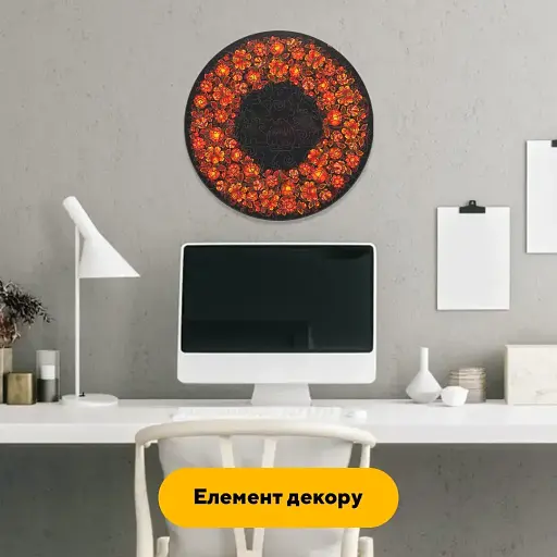 Деревянный пазл Петриковский Роспись Красная Ночь Екатерины Каракуци, А4, Деревянная коробка 100 элементов - фото 6