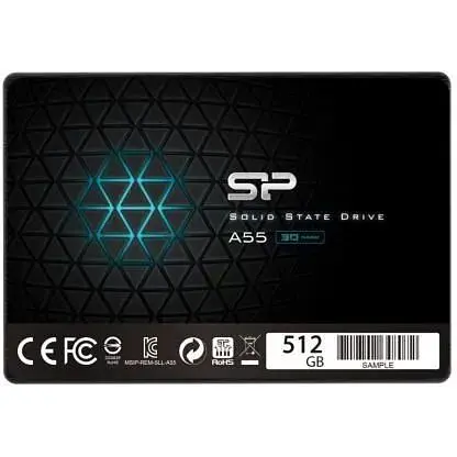 Твердотельный накопитель SSD 512Gb Silicon Power A55 SATA3 2.5" TLC 500/450 МБ/с (SP512GBSS3A55S25) - фото 1