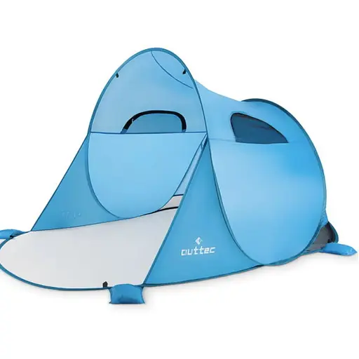 Саморазворачивающаяся палатка-тент Outtec с окошком XXL голубая - фото 2