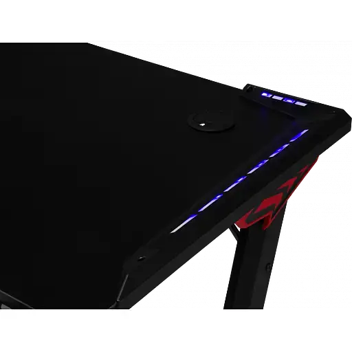 Геймерский компьютерный стол GT Racer T-1212, 120x60x73 Black (T-1212 (120x60x73) Black) - фото 4