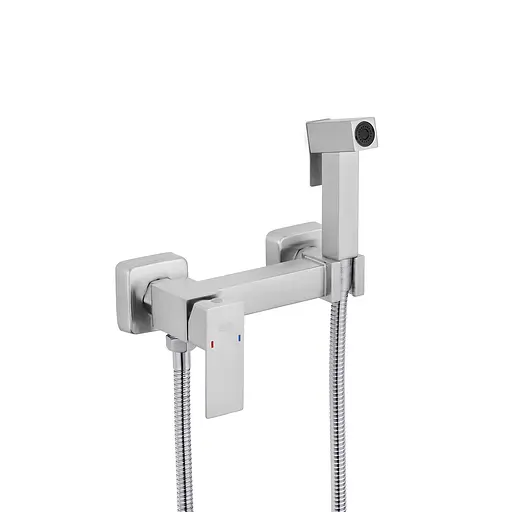 Змішувач для гігієнічного душу зовнішнього монтажу 150 мм Kroner KRP Edelstahl Kubus - ESG052, Нержавіюча сталь - фото 1