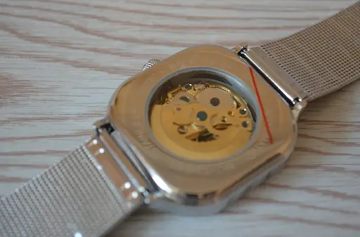 Чоловічий механічний годинник Skmei 9184 скелетон (Сріблястий) - фото 9