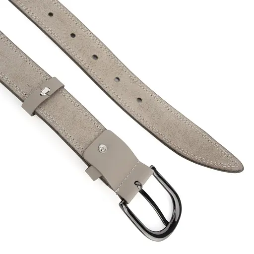 Ремень женский кожаный под джинсы SF-3554 мокко  прошитый (125 см) - фото 4