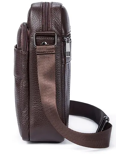 Чоловіча шкіряна сумка Vintage 20х22х6,5 см sum0012378 - фото 5