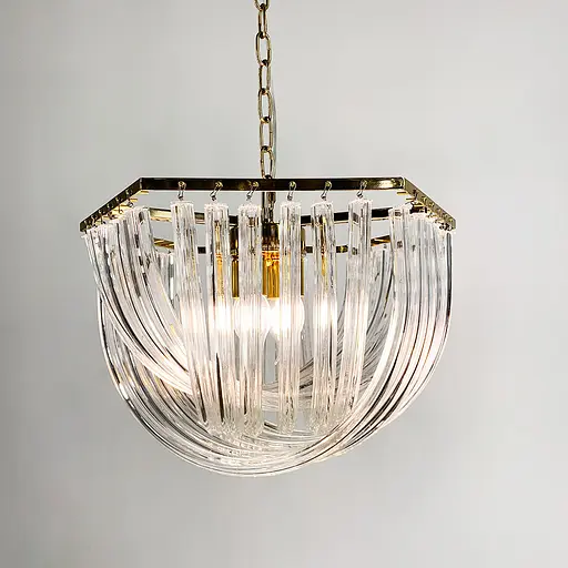 Підвісна люстра Newport із закрученими скляними трубками | Line F | Арт. SA37 P - фото 3