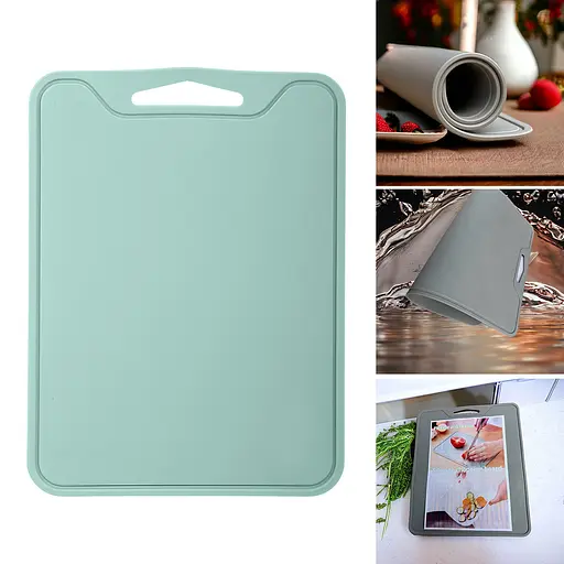 Дошка кухонна силіконова обробна 30х35 см, Kitchen Master Зелений 86385 - фото 2