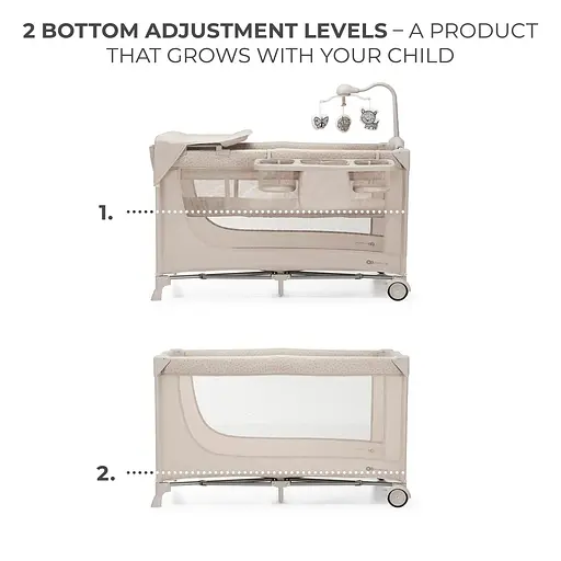 Ліжко-манеж с пеленатором Kinderkraft Joy 2 Beige (KLJOY02BEG000AC) - фото 4