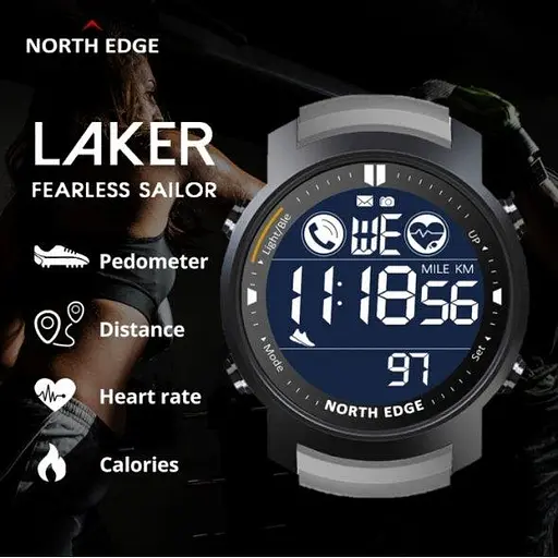 Чоловічий наручний годинник North Edge Laker 5BAR - фото 4