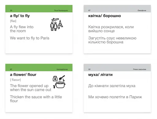 Англійська. Омоніми (105 карток) - фото 2