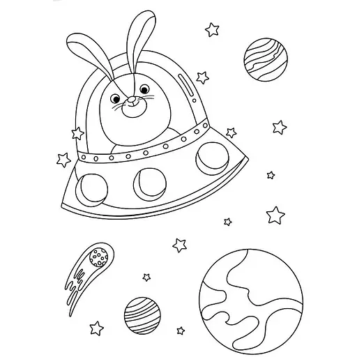 Розмальовка Vivat Тваринки в космосі (1769077) - фото 2