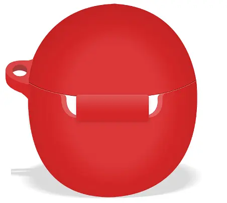 Чохол-накладка DK для Oppo Enco Air 3 Silicone Candy Friendly з карабіном (016054) (red) - фото 2