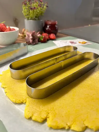 Металеві овальні формочки порційні для еклерів, тістечок та тарталеток 20х4х2.5 см (набір з 4 штук), Master Class Сірий 87229 - фото 7