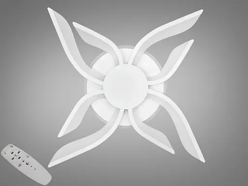 Оригінальна led люстра з пультом, диммером, підсвіткою, 67W, біла - фото 1