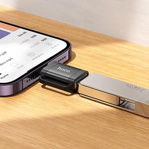 Переходник Hoco UA31A OTG Lightning male to USB female - фото 5