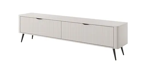 Тумба під телевізор Perfect Home Ланте / Lante 2-дверна з чорними ніжками 2D/200 Беж (PFH-091181)