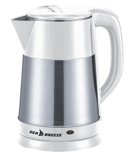 Електрочайник Sea Breeze SB-016 (нержавіюча сталь-білий) - фото 1