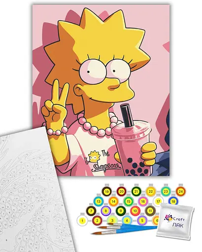 Картина по номерам "Лиза Симпсон" 16126-AC 40х50 см - фото 2