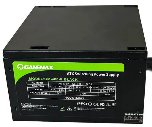 Блок живлення GameMax 400W (GM-400-8CM Black) - фото 5