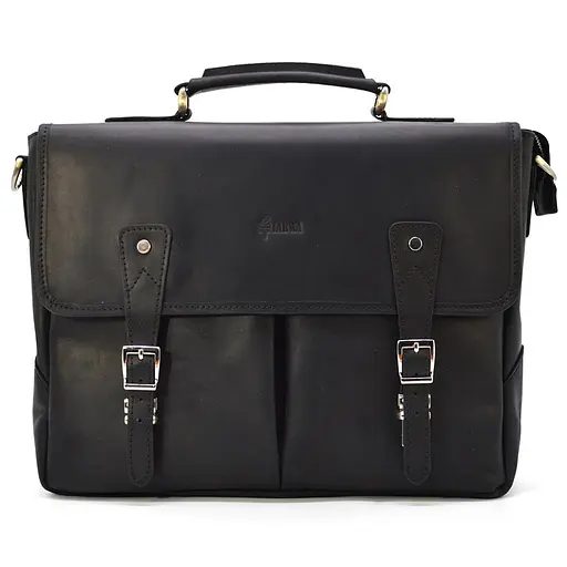 Кожаный мужской портфель TARWA 36х27х10 см sum0026042 - фото 4