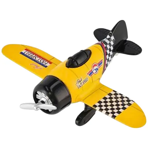 Детский металлический самолет A-Toys XG879-102 инерционный желтый
