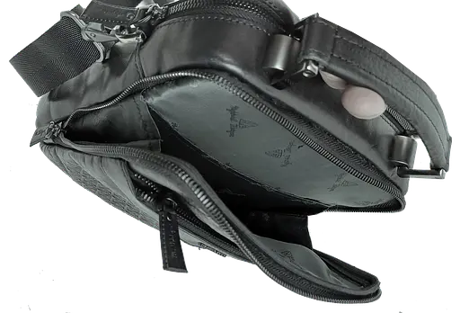 Кожаная мужская сумка, барсетка черная Mykhail Ikhtyar sum0028764 - фото 9