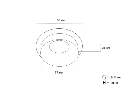 Точковий світильник MJ-Light LUNAR R BK 12012 - фото 2