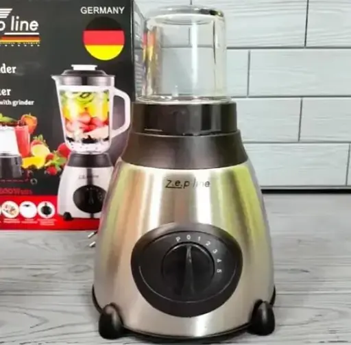 Стационарный стальной блендер с кофемолкой Zepline ZP-081 для коктейлей с чашей 1.5л 2000Вт Серый с Черным - фото 6