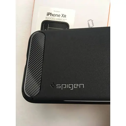 Оригинальный противоударный силиконовый чехол Spigen Rugged Armor Matte Black для iPhone XR (064CS24871) - фото 7