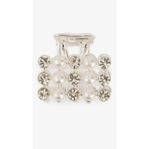 Заколка-краб женская 3812B-2 Серебряный - фото 1