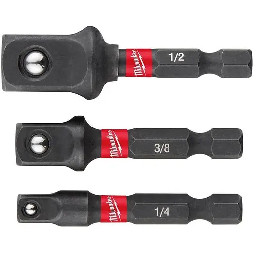 Переходник для торцевых головок Milwaukee 1/4", 3/8", 1/2" 3 шт. (4932479228) - фото 2