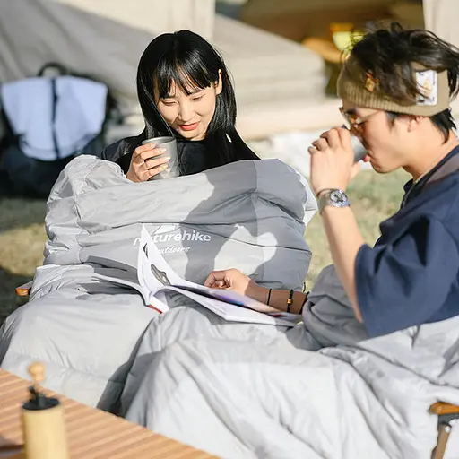 Спальный мешок с подушкой Naturehike NH22MSD01 (220 x 80 см) Серый - фото 9