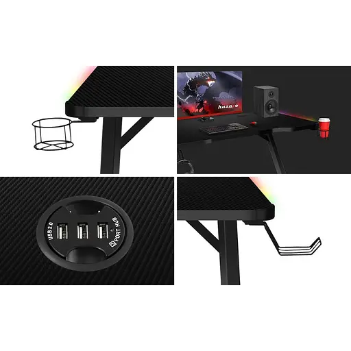 Компьютерный стол Huzaro Hero 2.5 RGB black - фото 9