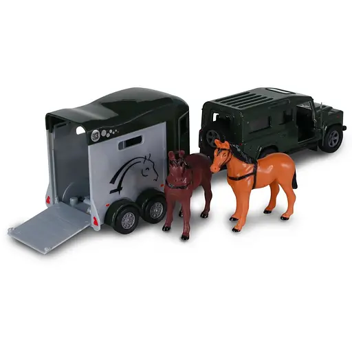 Ігровий набір TechnoDrive Land Rover з причіпом і фігурками коней (520460.270) - фото 6