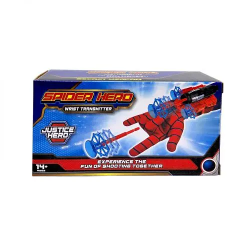 Запускник механічний 2023-2 "Людина Павук", ремінці, 3 патрона-павутинки, в коробці (6984193410492) - фото 1