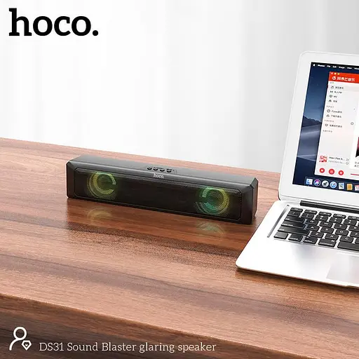 Акустика-колонка Hoco DS31 Sound Blaster gharing speaker RGB бездротова 6 ватів - фото 6