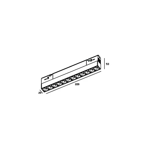 Магнітний світильник Skarlat RGD2002 12×1.5W WH 3000K - фото 3