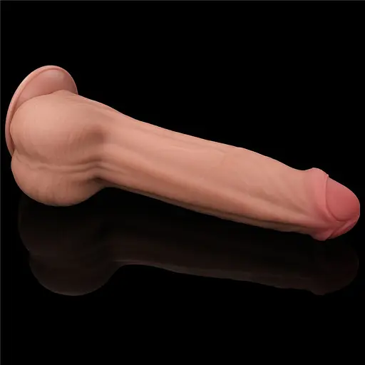 Фаллоимитатор LoveToy Sliding-Skin Dual Layer Dong 29 см телесный - фото 3