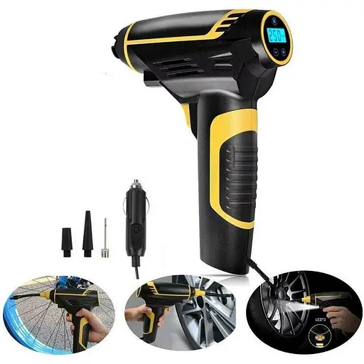 Компрессор для авто, мотоцикла 12V проводной до 10 атмосфер, для прикуривателя (101127) - фото 2