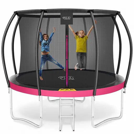 Батут с внутренней сеткой 4FIZJO Premium 8FT 252 см 4FJ0603 Black/Pink (P-5907739314550) - фото 1