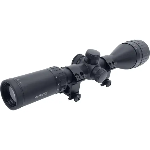 Приціл оптичний Hawke Fast Mount 3-12x50 AO сітка Mil Dot з підсвічуванням. Кільця на Weaver - фото 2