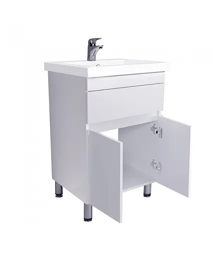 Тумба Мойдодир City White 60 з умивальником Como 60 Білий підлогова Білий - фото 5