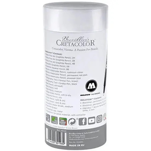 Набір художніх матеріалів Cretacolor URBAN SKETCHING 24 шт металева коробка - фото 2