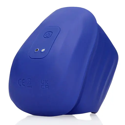 Мастурбатор с вибрацией Loveline Vibrating And Pulse Wave Stroker синий - фото 2
