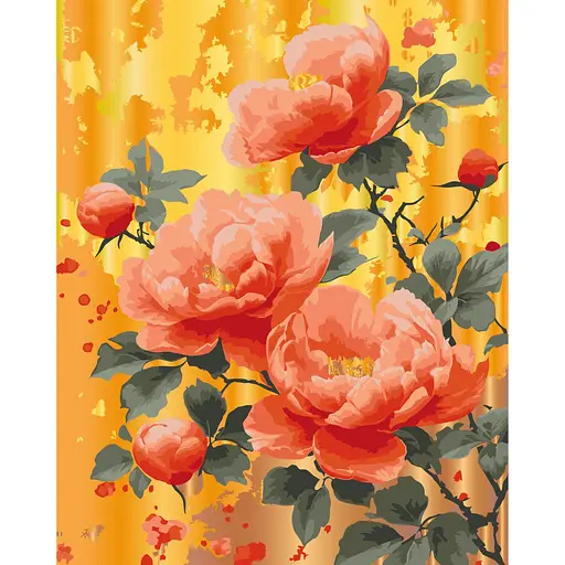 Картина по номерам "Золото роз" 13163-AC с металлизированными красками 40х50 см