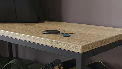 Банкетка універсальна Ferrum-decor Слайм 45x63x26 чорний ДСП Дуб Сонома 16мм (FRD-104072) - фото 4