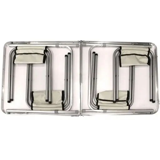 Стол туристический Chomik Garden Line Ranger раскладной с 4 стульями белый - фото 6