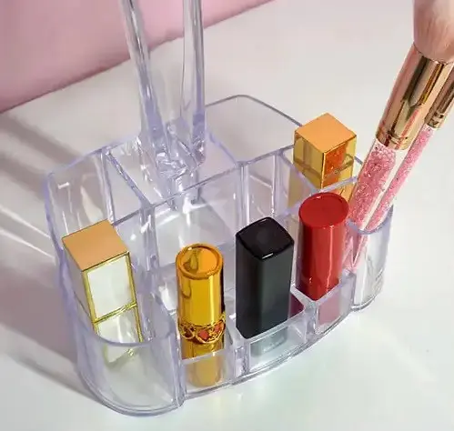 Косметичне настільне кругле дзеркало Cosmetic Mirror HH098 26 LED на підставці з підсвіткою біле - фото 5