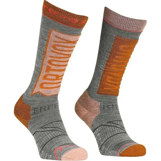 Шкарпетки Ortovox Free Ride Long Socks W 39-41 Сірий/Помаранчевий (1054-025.001.1081)