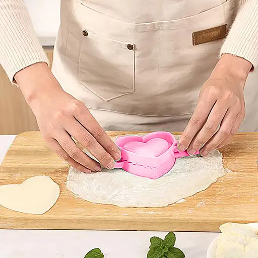 Форма ліплення для пельменів, вареників та равіолі у вигляді серця, Kitchen Master Рожевий 85822 - фото 2